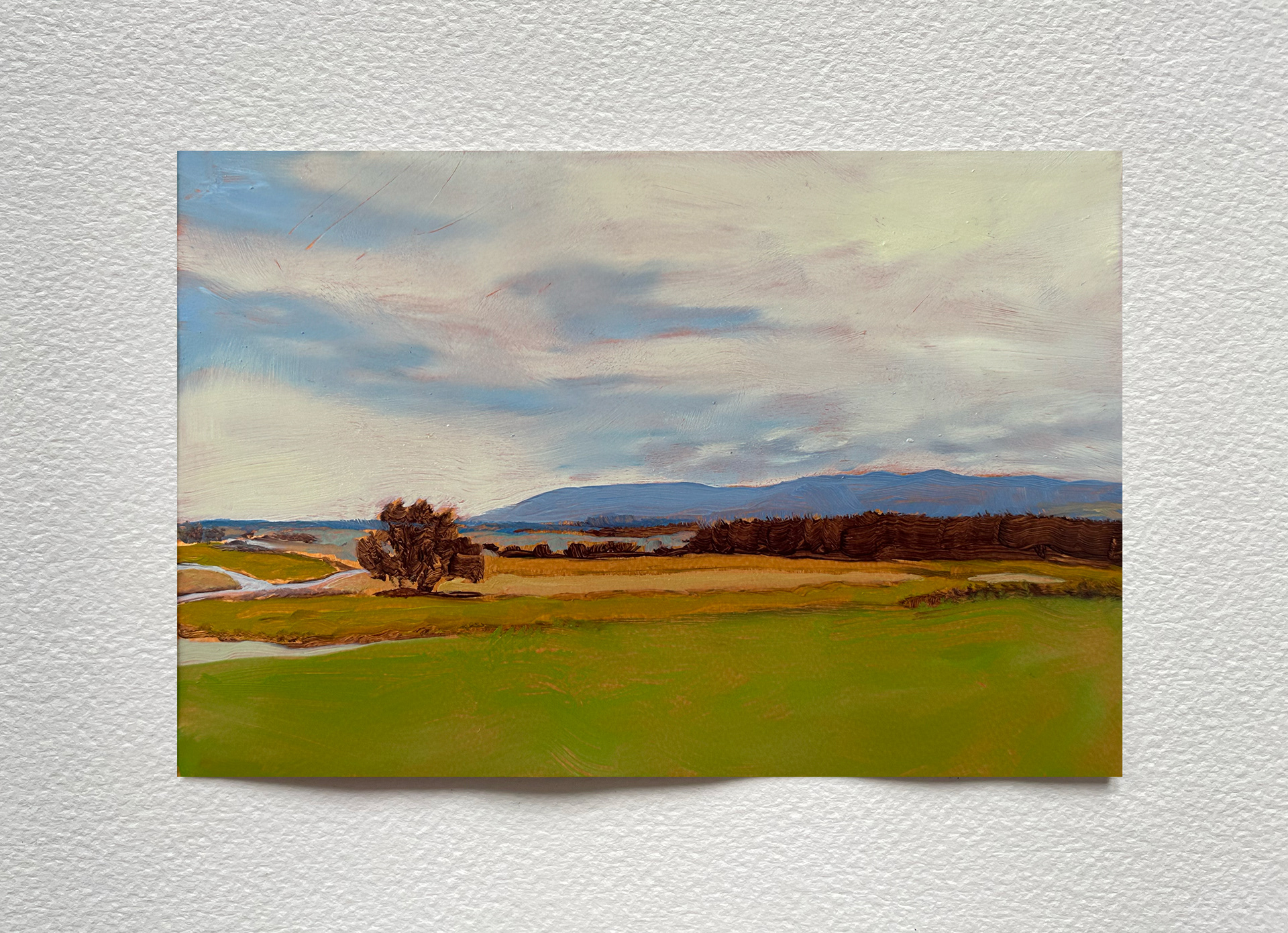 "Paysage V", huile sur cuivre, 10 x 15 cm