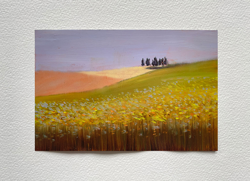 « Paysage », huile sur cuivre, 10x15 cm