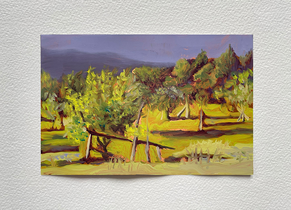 « Paysage », huile sur cuivre, 10x15 cm