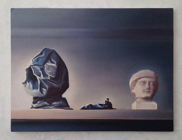 Oxymores - huile sur papier - 46 x 61 cm