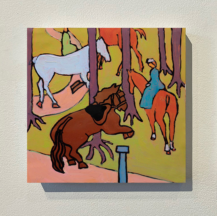 « Phénomènes », huile sur cuivre, 13x13 cm