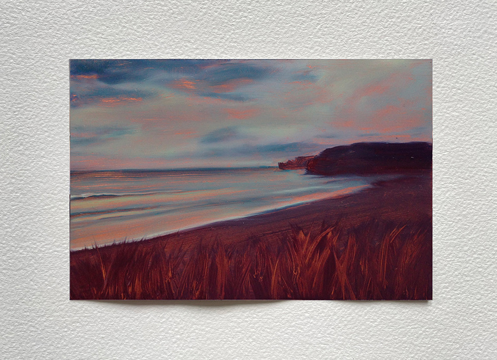 « Marine », huile sur cuivre, 10x15 cm