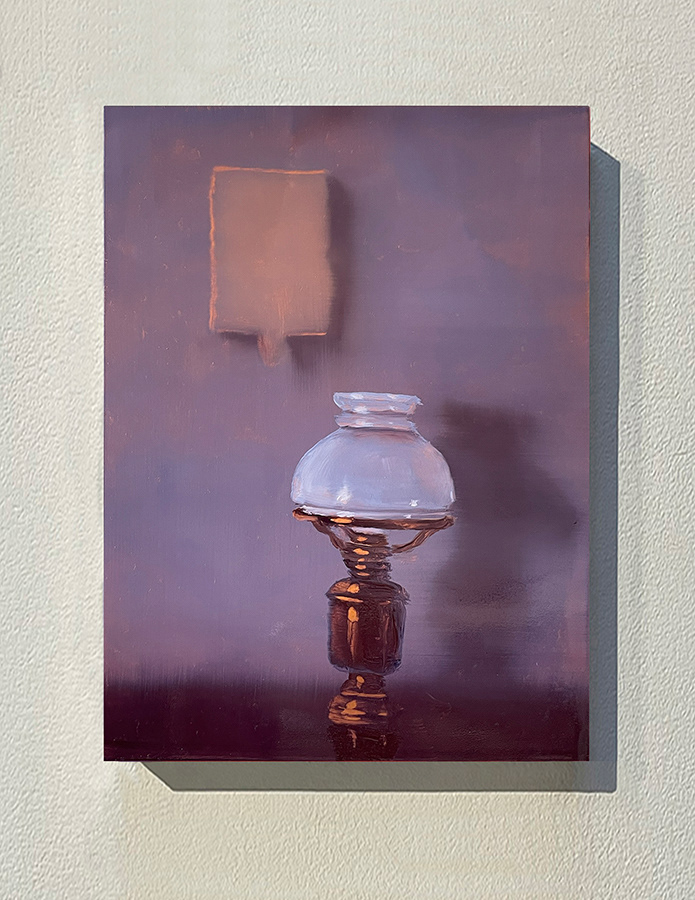 « Chez Elsa et Louis », huile sur cuivre, 20x15 cm