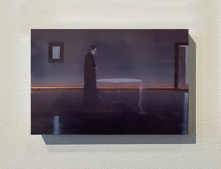 "Inside-outside", huile sur cuivre, 20x30 cm
