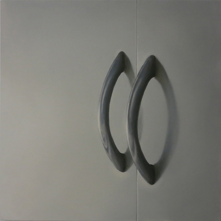 RESONANCE (série Jeux quotidiens) Huile sur toile (65 x 65 cm) - © ADAGP, Paris