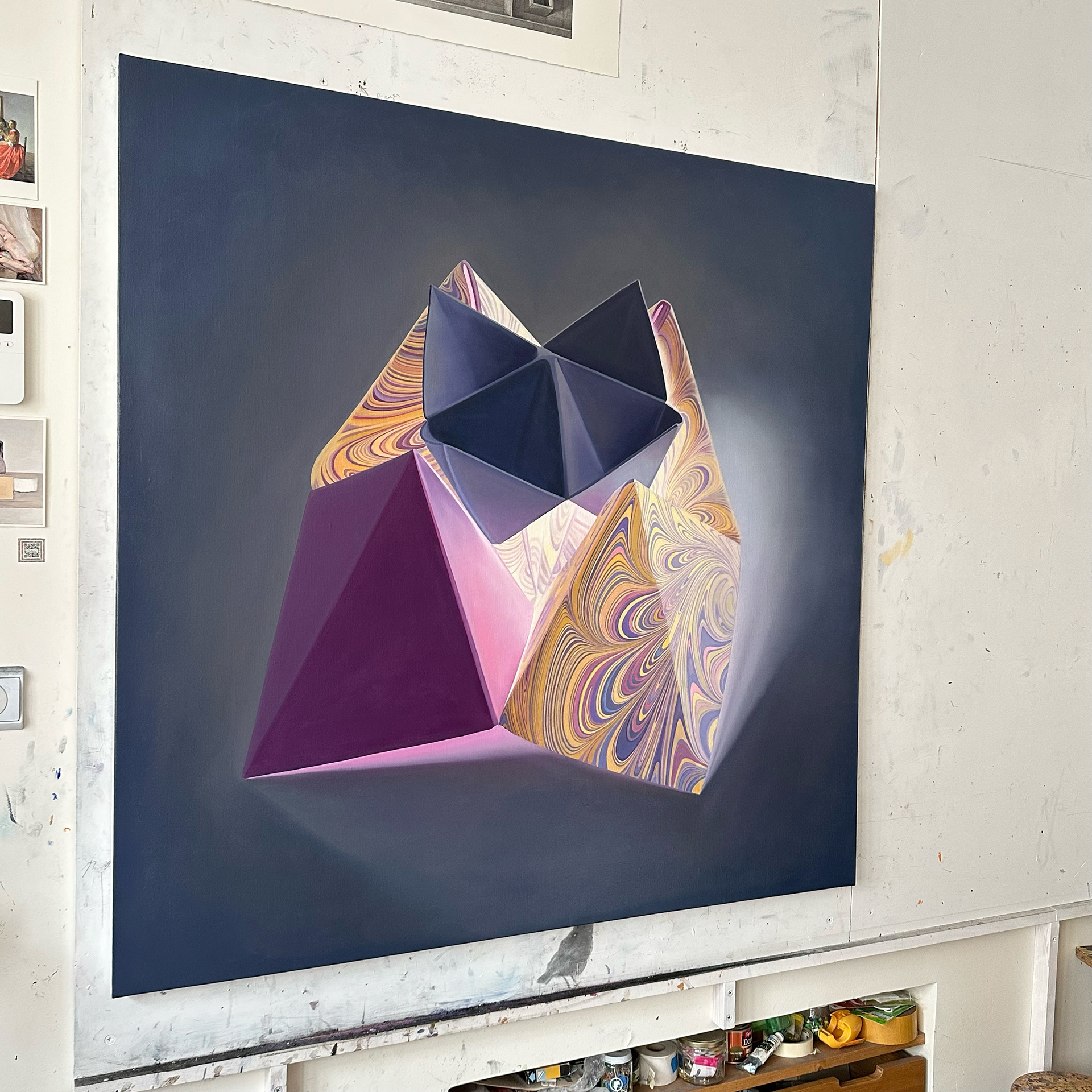"Oxymores", huile sur toile, 120 x 120 cm, 2025