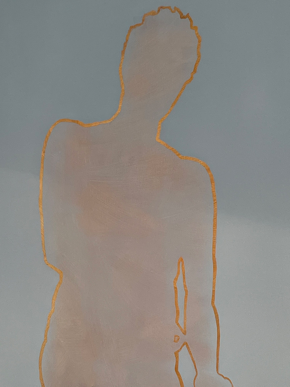 "L'homme de boue", huile sur toile, 186x139 cm, détail