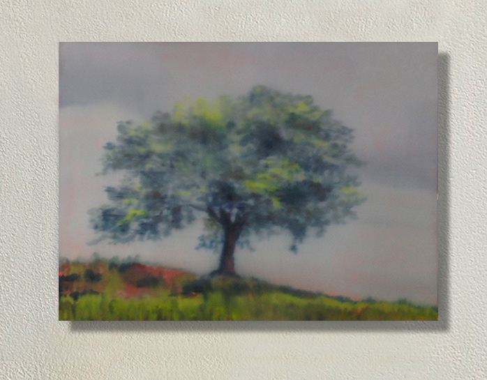 "Arbre n°3", huile sur cuivre, 20x30 cm