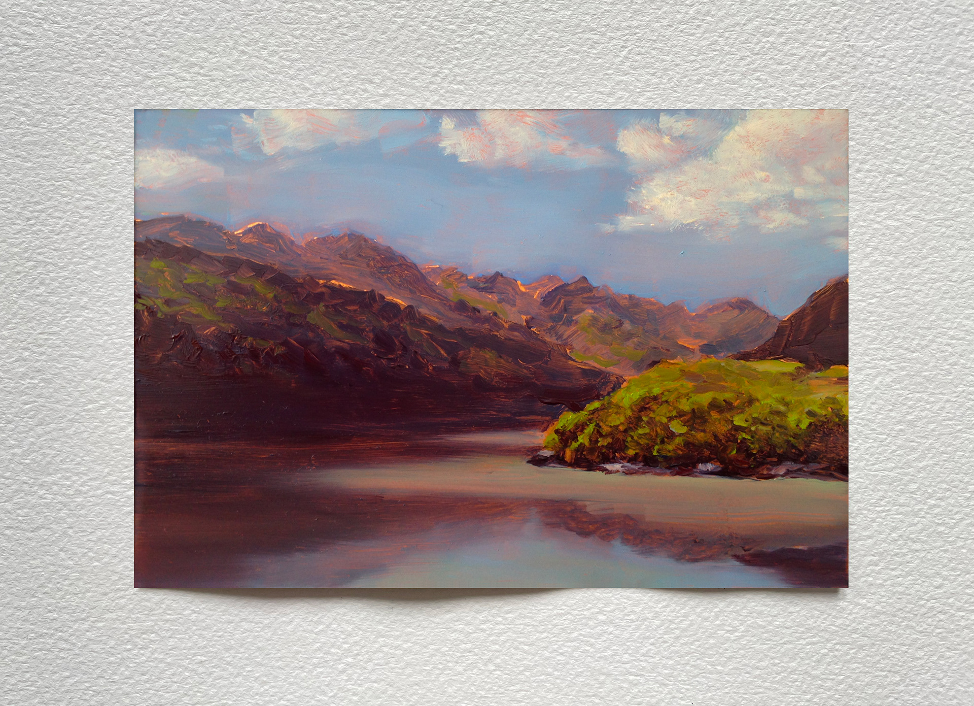 "Paysage III", huile sur cuivre, 10 x 15 cm
