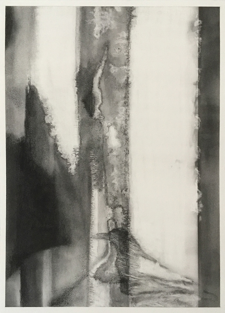 Nostalgie au premier degré - fusain sur papier - 52 x 38 cm