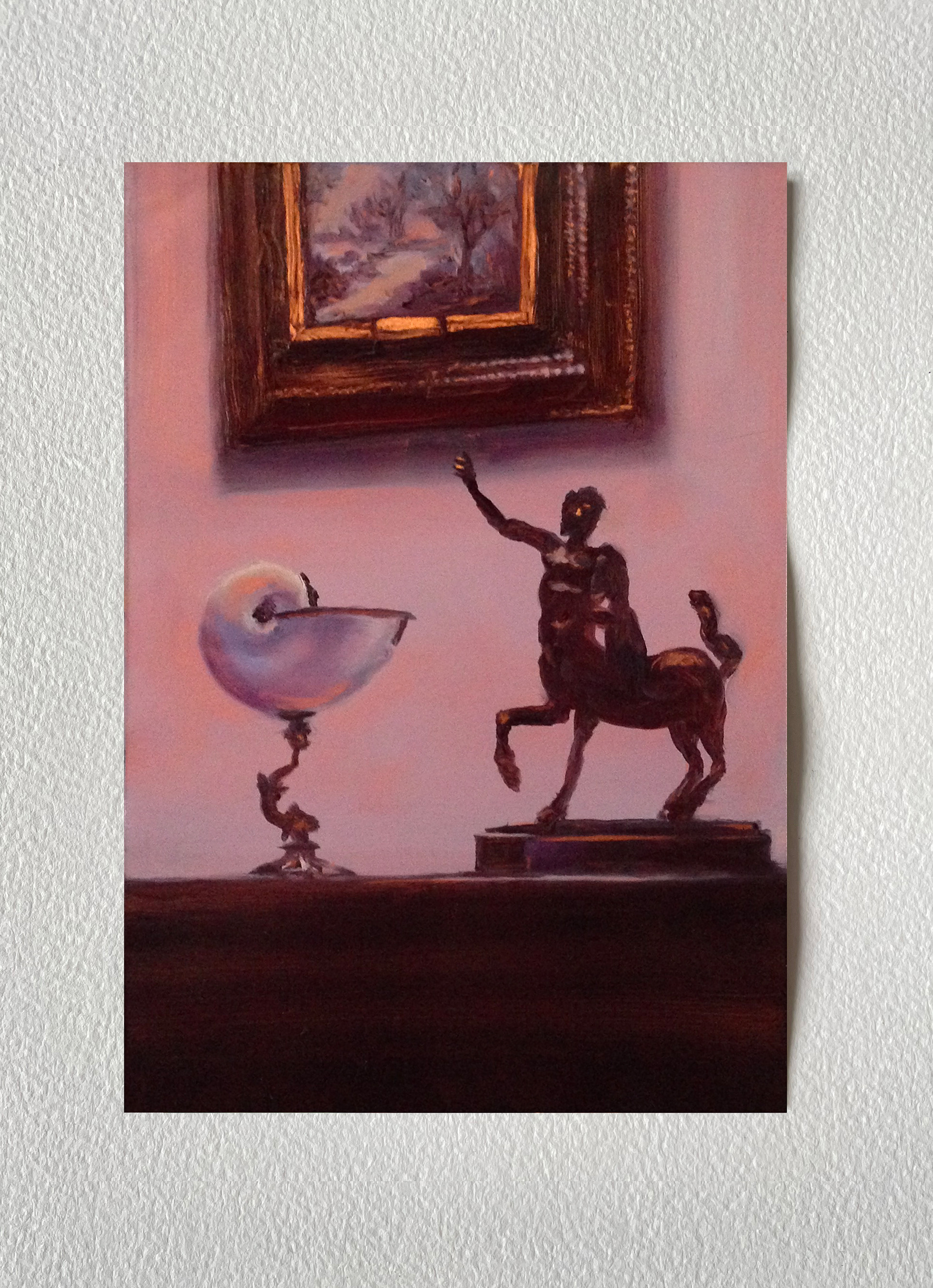 "Chez Martine I", huile sur cuivre, 20 x 15 cm