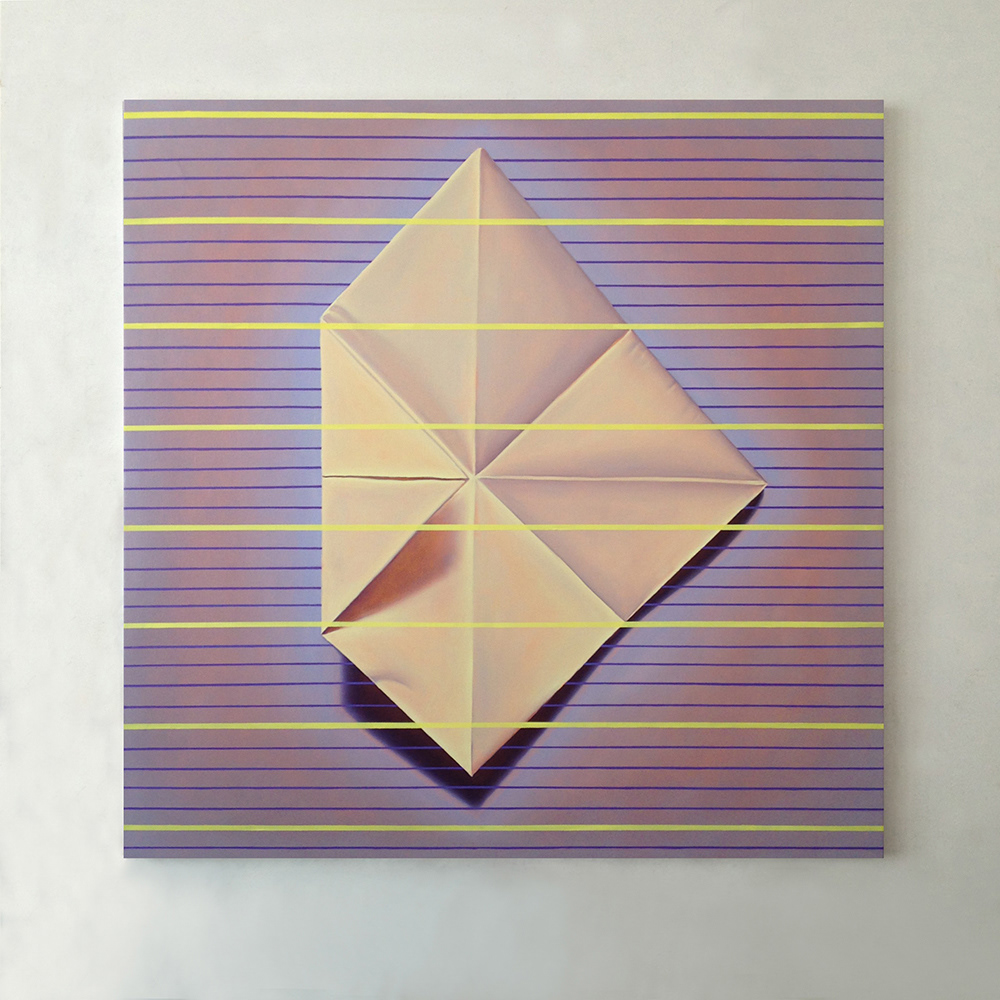 "Pliages", II, huile sur toile, 120 x 120 cm