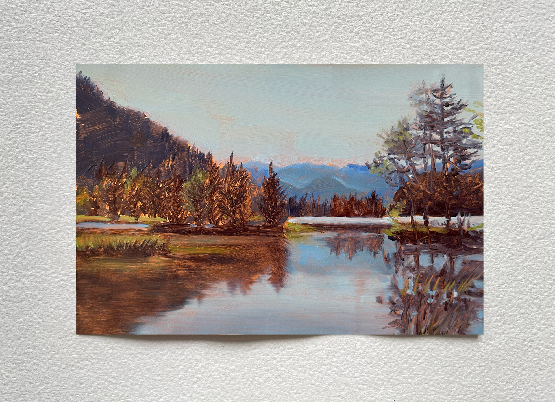 "Paysage IV", huile sur cuivre, 10 x 15 cm
