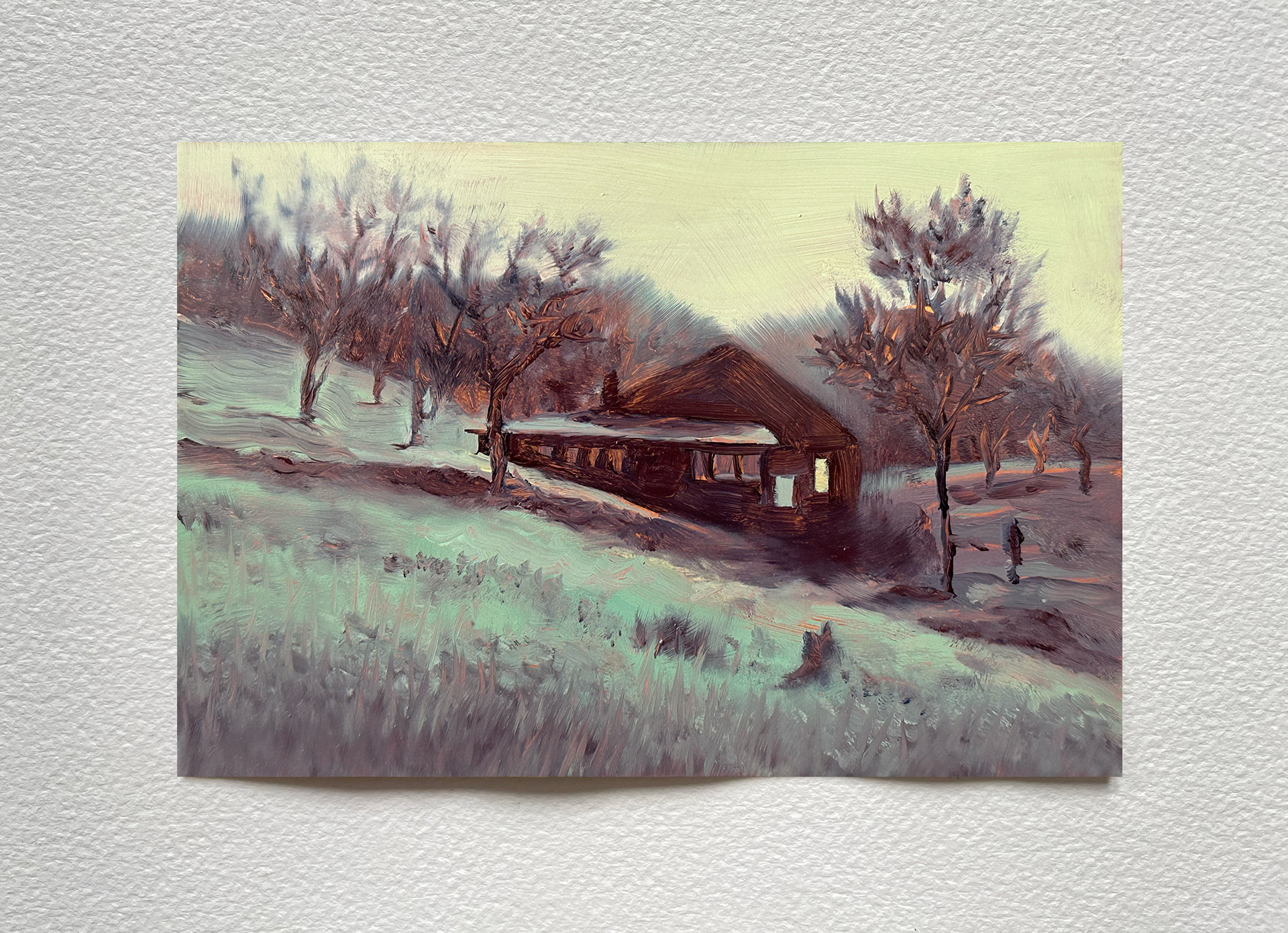 "Paysage VI", huile sur cuivre, 10 x 15 cm