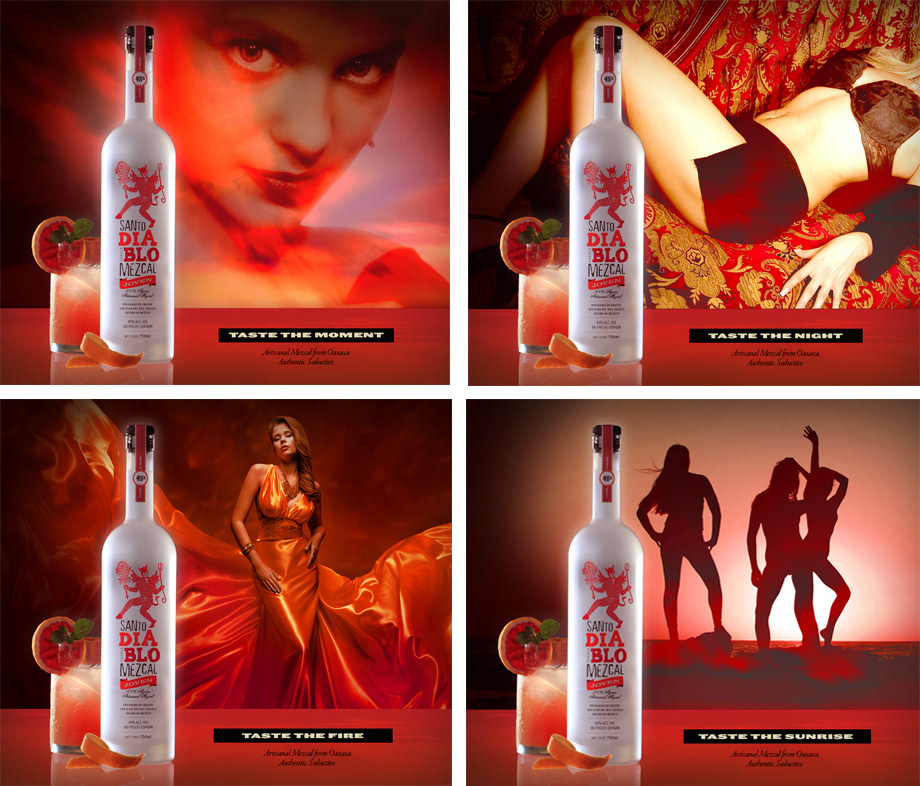 Santo Diablo: Brand identity for Mezcal liquor, designed by Marc Posch