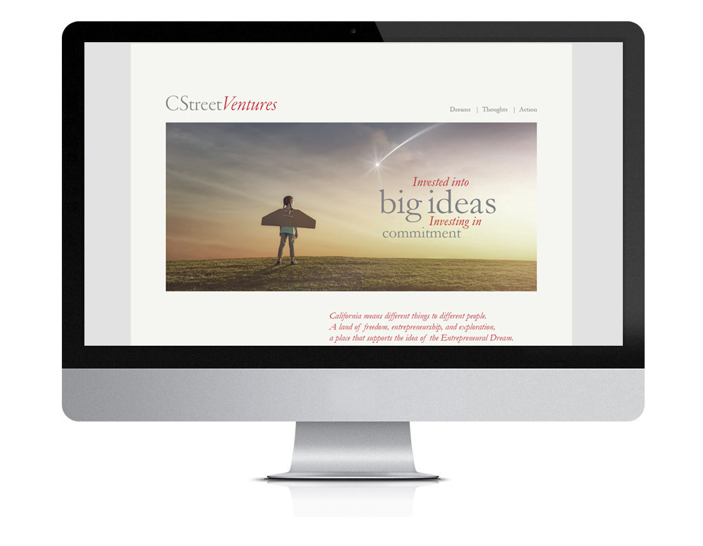 CVentures homepage, designed by Marc Posch