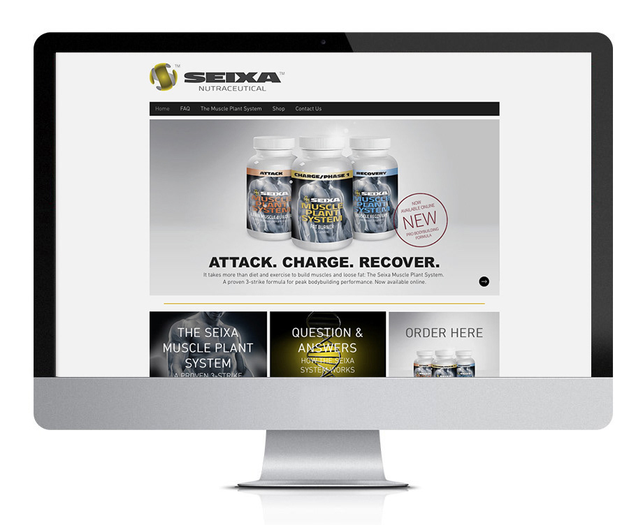 Website for Nutritional Supplements, designed by Marc Posch