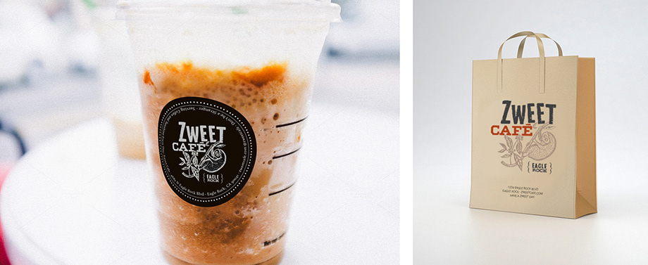 Zweet Cafe: Brand identity for coffeeshop, designed by Marc Posch
