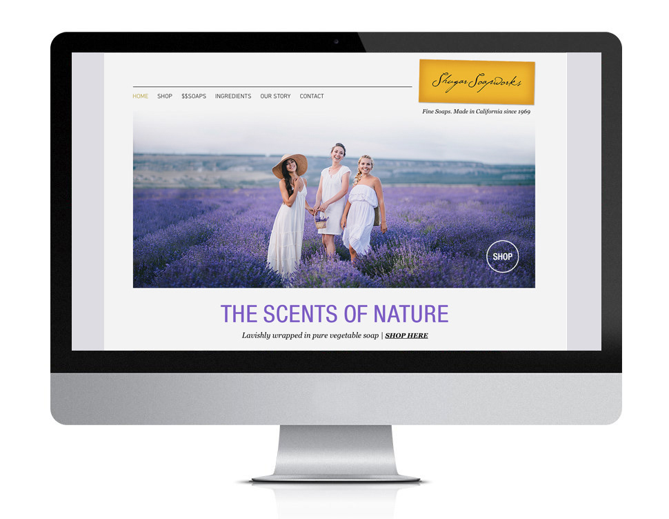 Shugarsoap homepage,  designed by Marc Posch