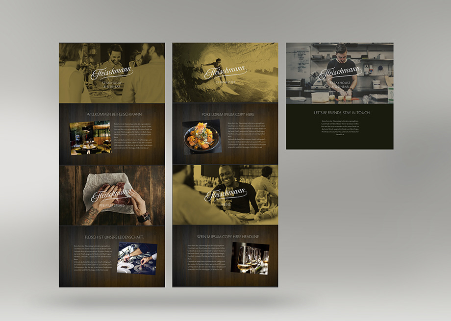 Restaurant website, designed by Marc Posch
