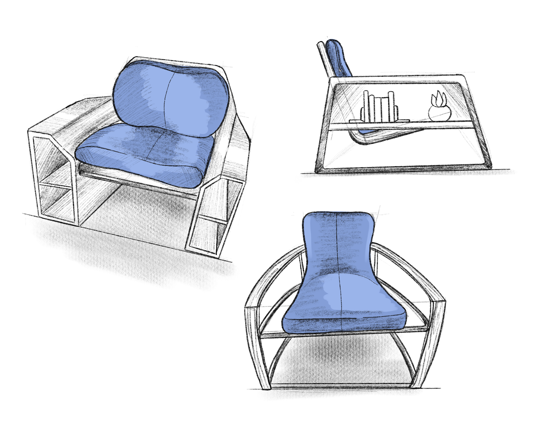 storage sitting chair
