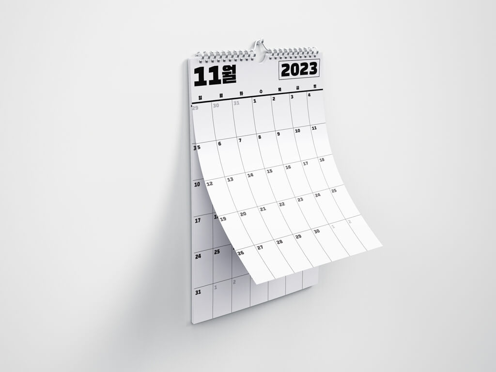korean wall calendar