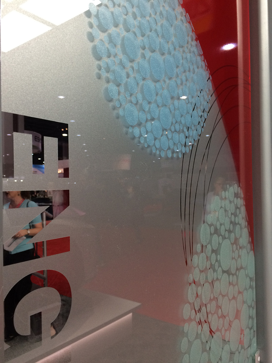 Detail shot of a panel featuring various ORACAL plotter films