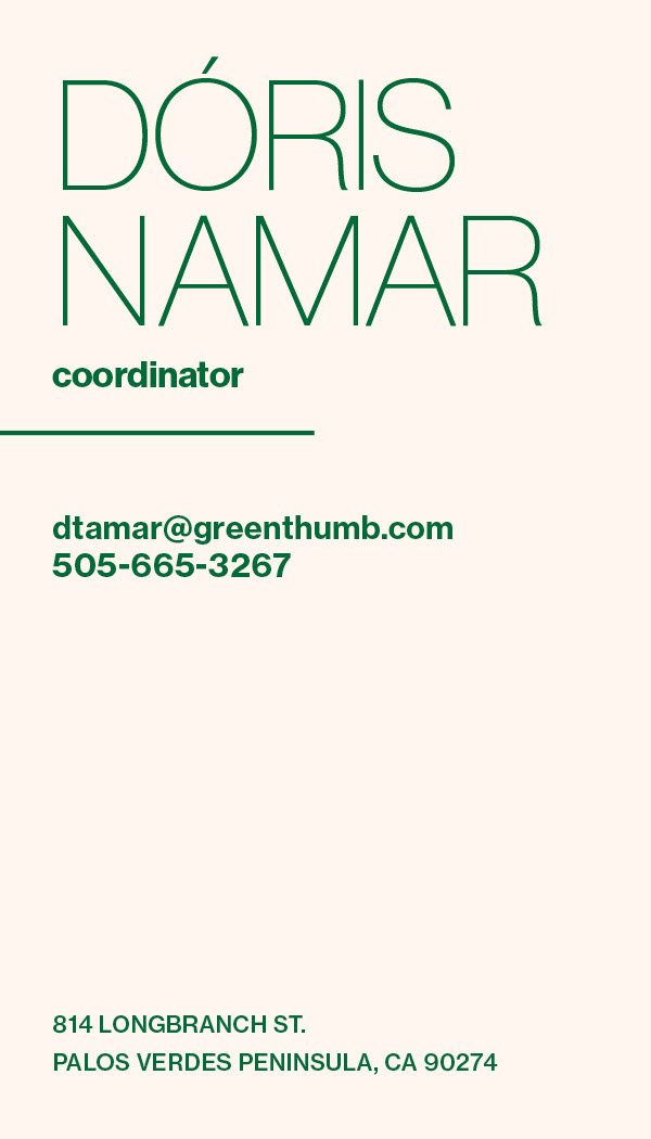 business card front