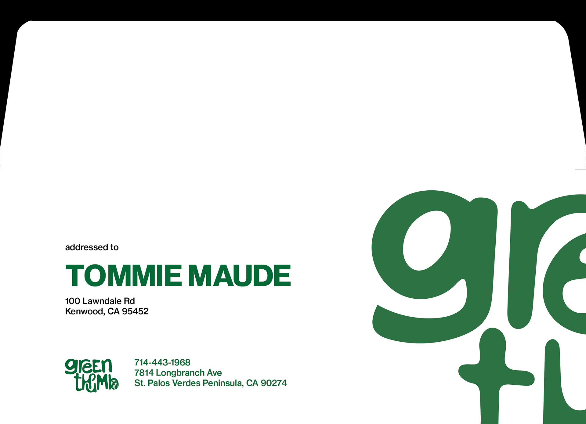 envelope front
