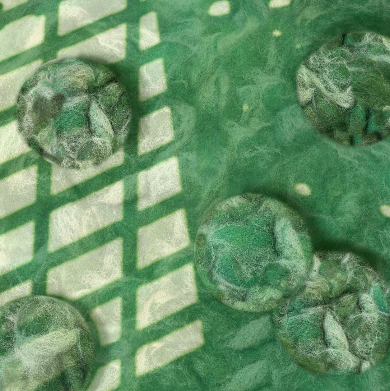 Exploration Two: Wet felted carpet with seating moulding into it's structure