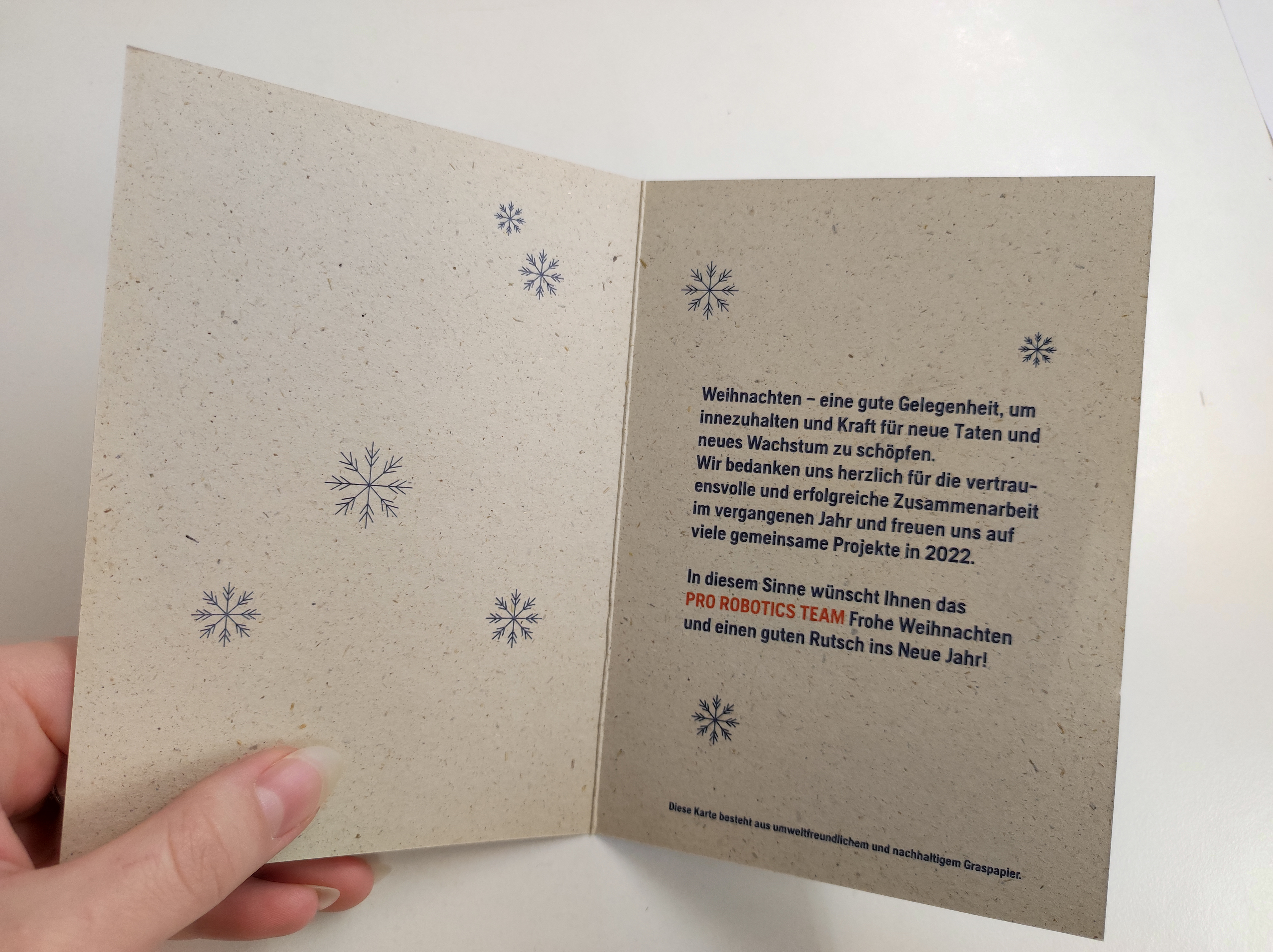 Husqvarner Weihnachtskarte Innenseiten
