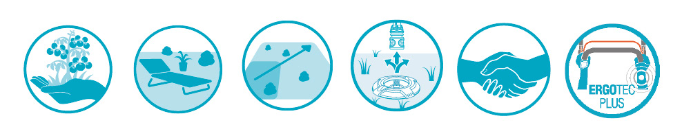 Gardena Icons mit verschiedenen Arten CD konform