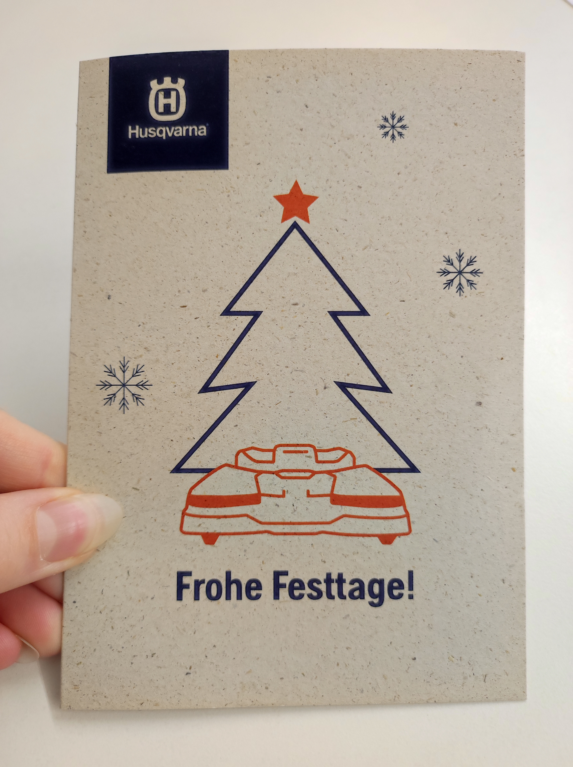 Husqvarner Weihnachtskarte Vorderseite