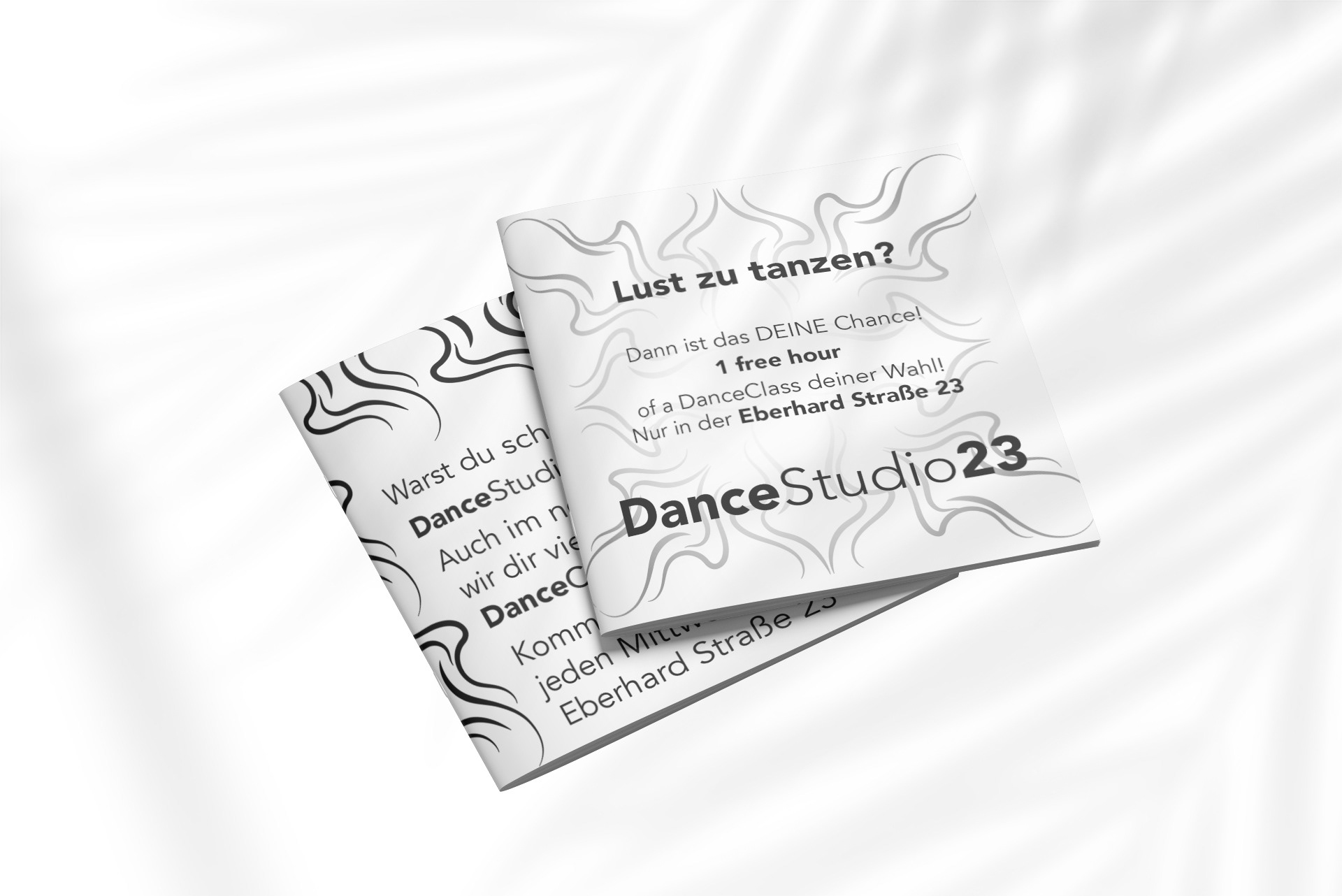 Mockup der Flyer zwei Stück zur Kundenaquirierung
