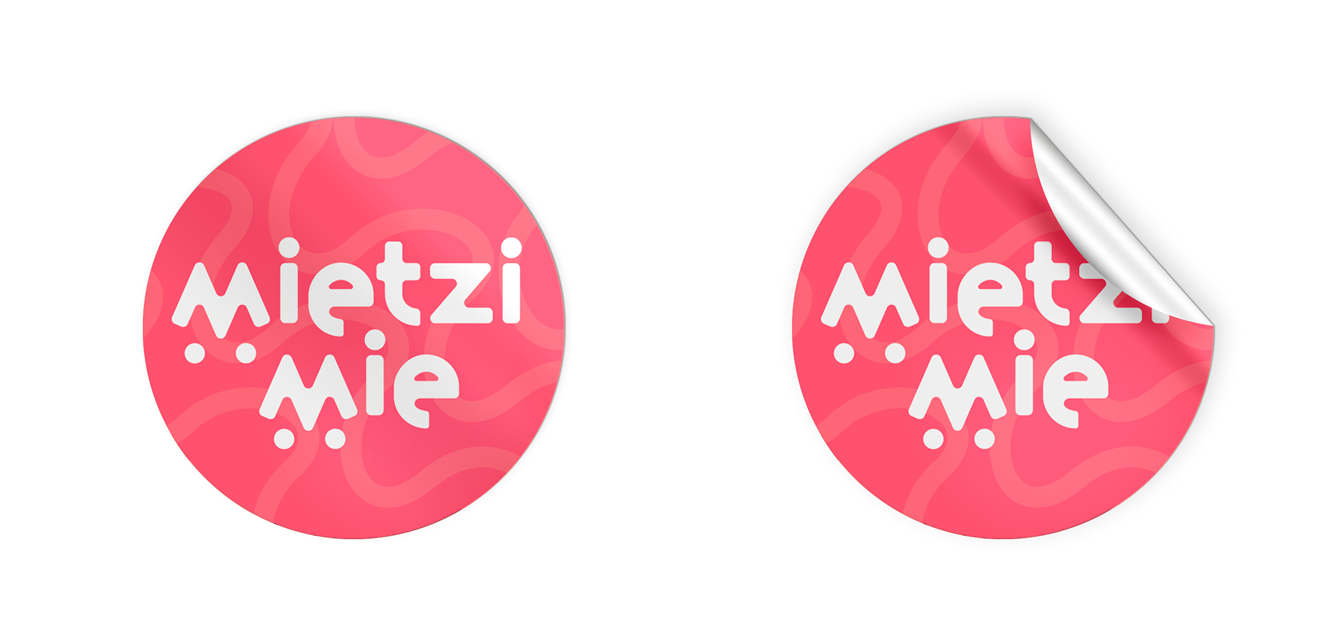 Merchandise Mockup vom Logo als Stickerdesign
