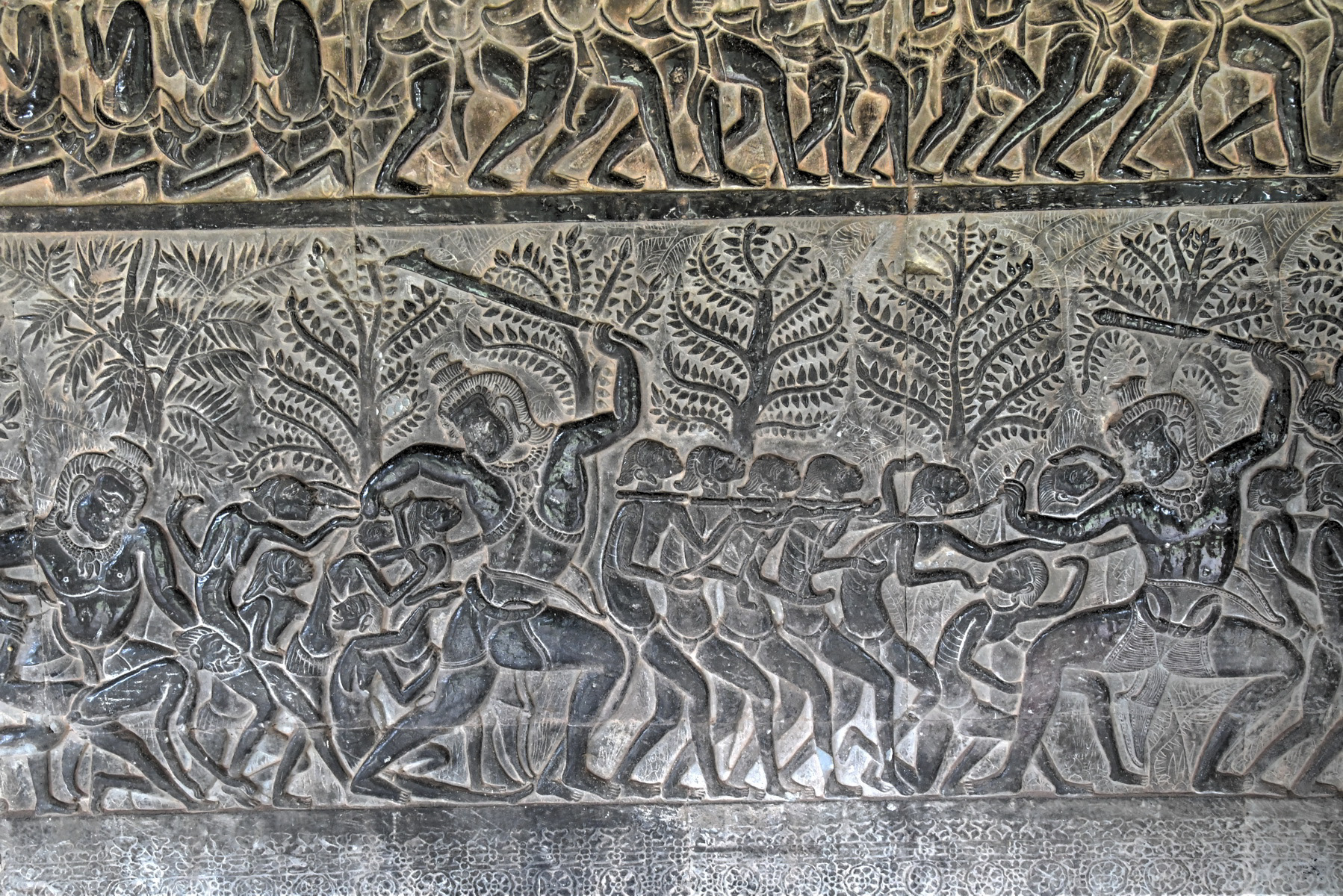 Bas relief à Angkor Wat