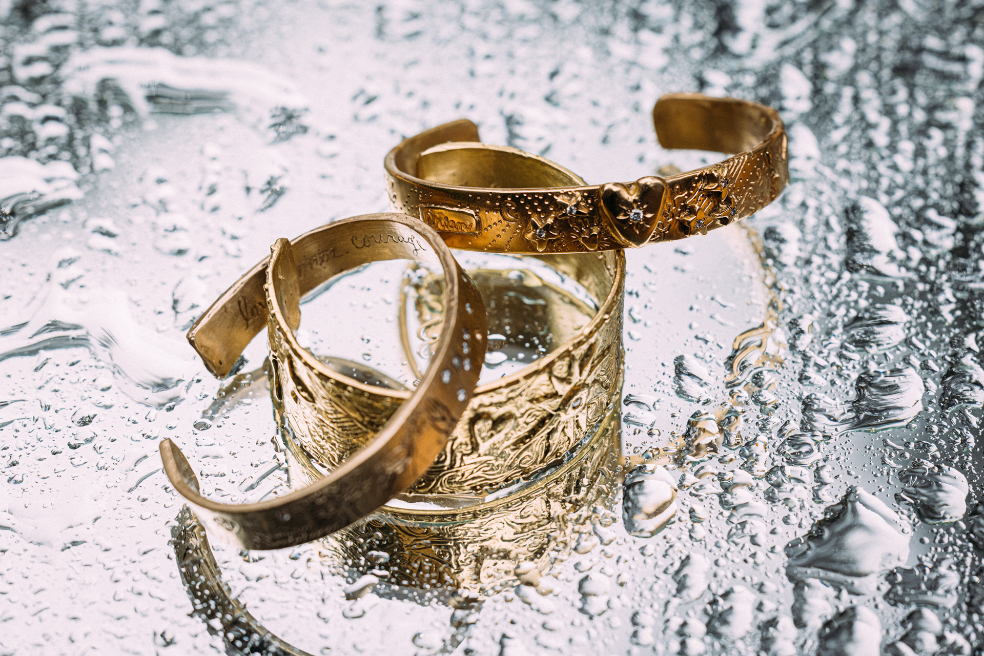Luxury jewelry still life with rings and bracelets photography los angeles