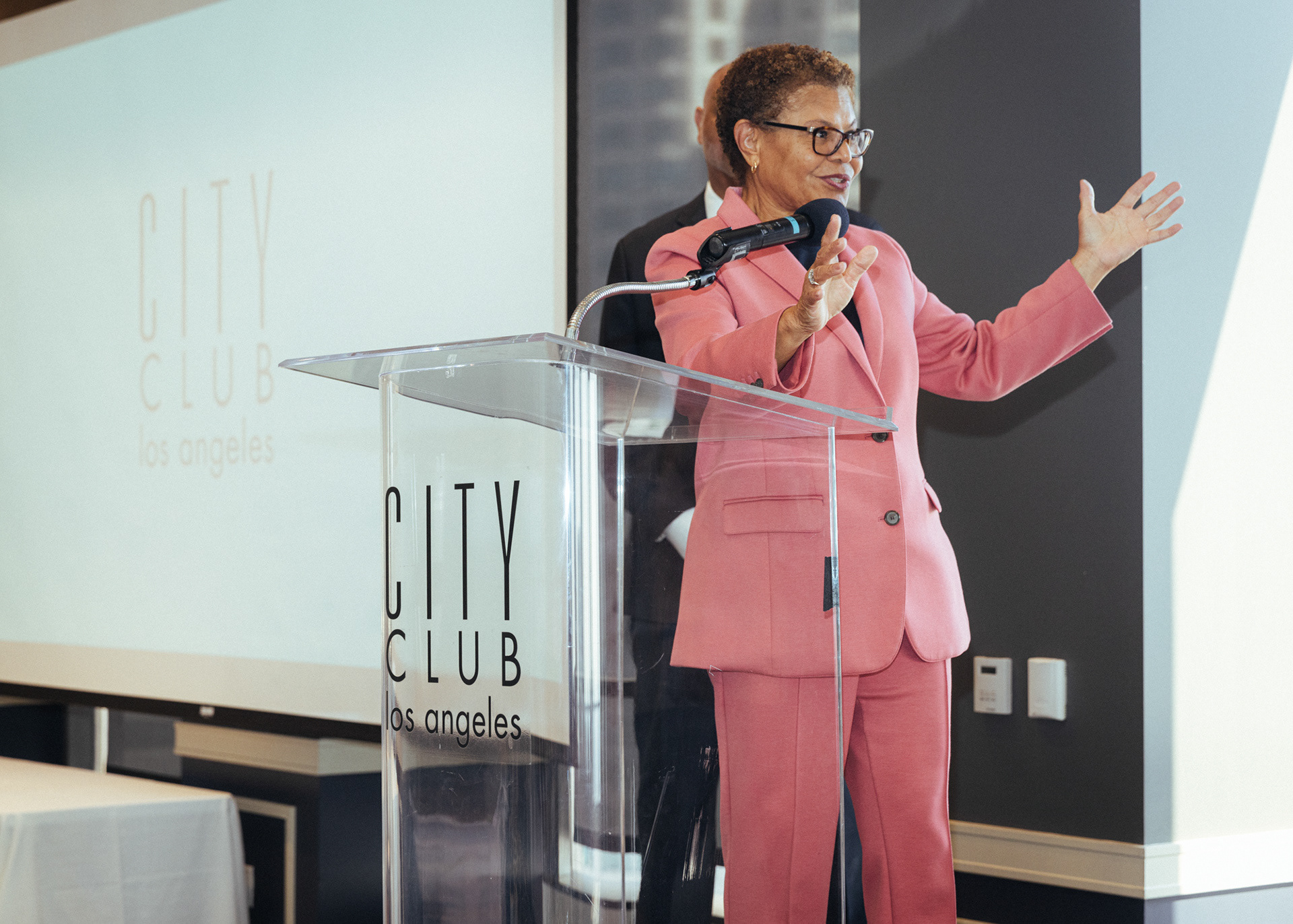 Mayor Karen Bass at the City Club La photographed by Marco Gallico.