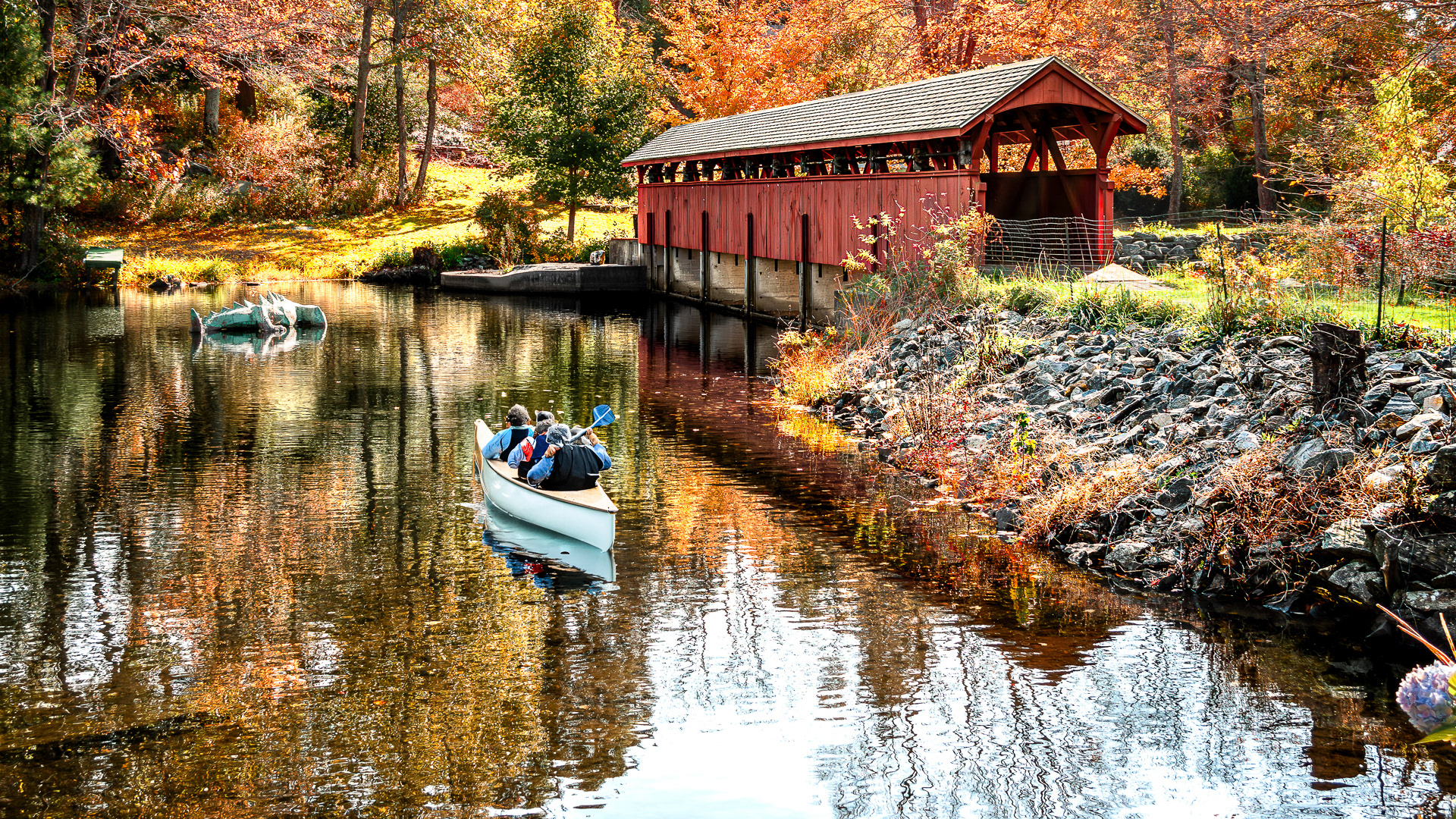 Canoeing through Fall Colors
