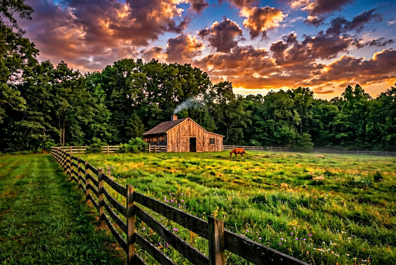 Dusk over the Picket Fence