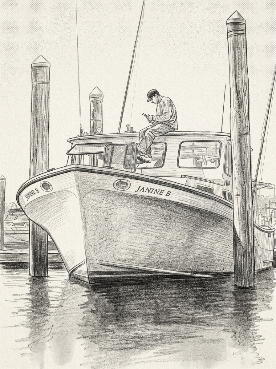 Morning Guard at the Dock