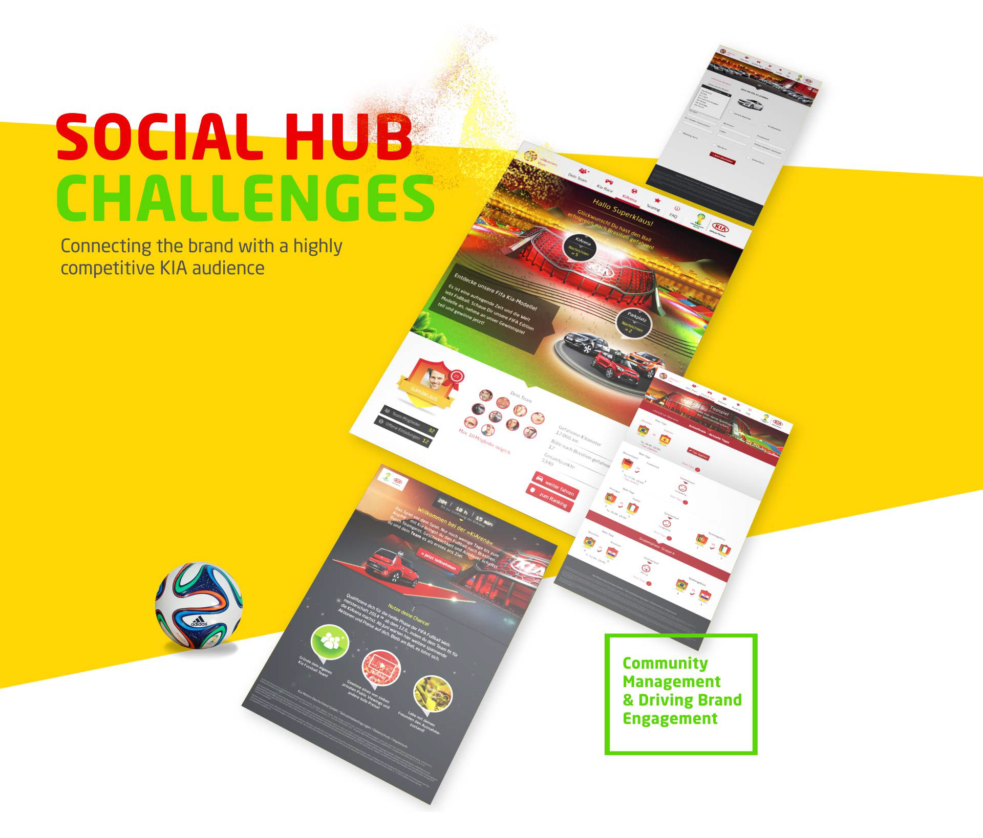 Social hub challenges to connect the brand with a highly competitive Kia audience