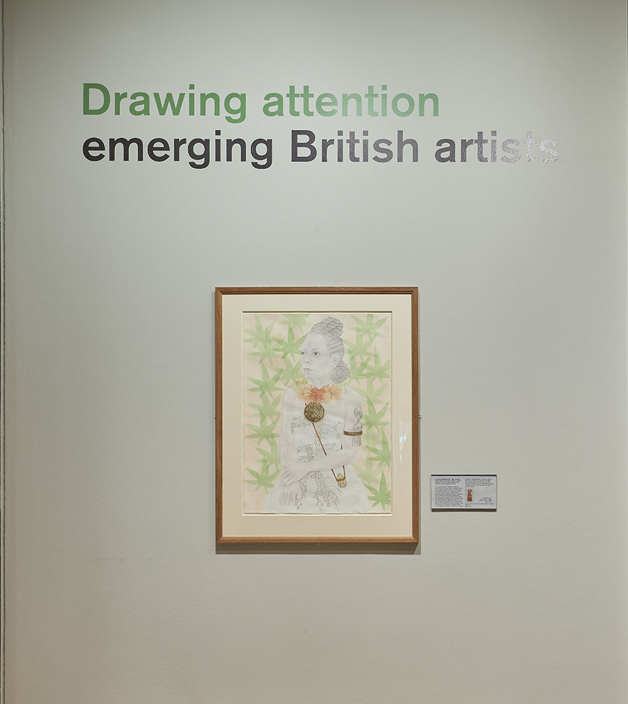 Drawing attention: emerging British Artists, British Museum 17 March - 28 August 2022. Artists include Sin Wai Kin, fka Victoria Sin, Rosie Hastings and Hannah Quinlan, Catherine Anyango Gruenewald and Charmaine Watkiss
