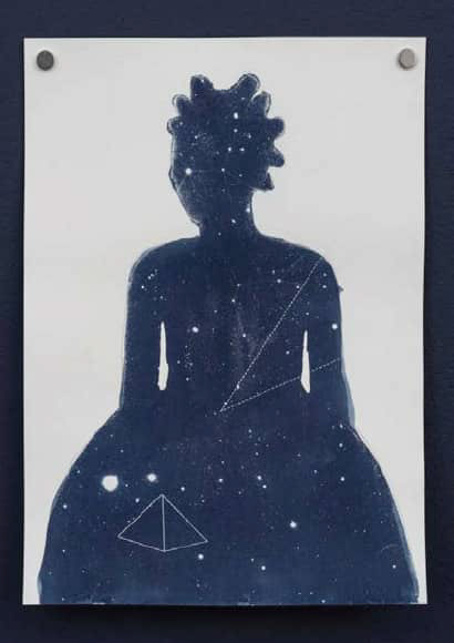 African cosmology. Cyanotype on paper. Afrofuturism.