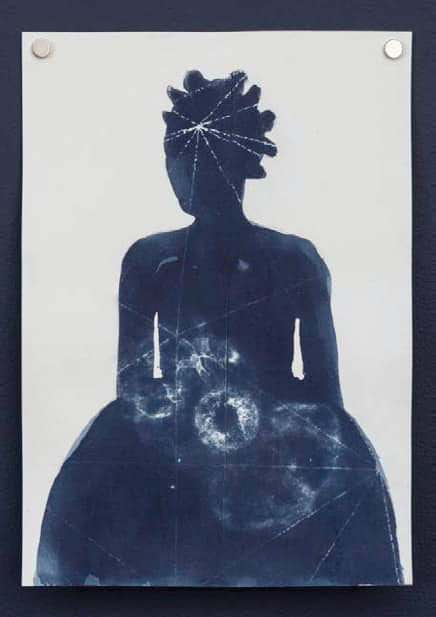 African cosmology. Cyanotype on paper. Afrofuturism.