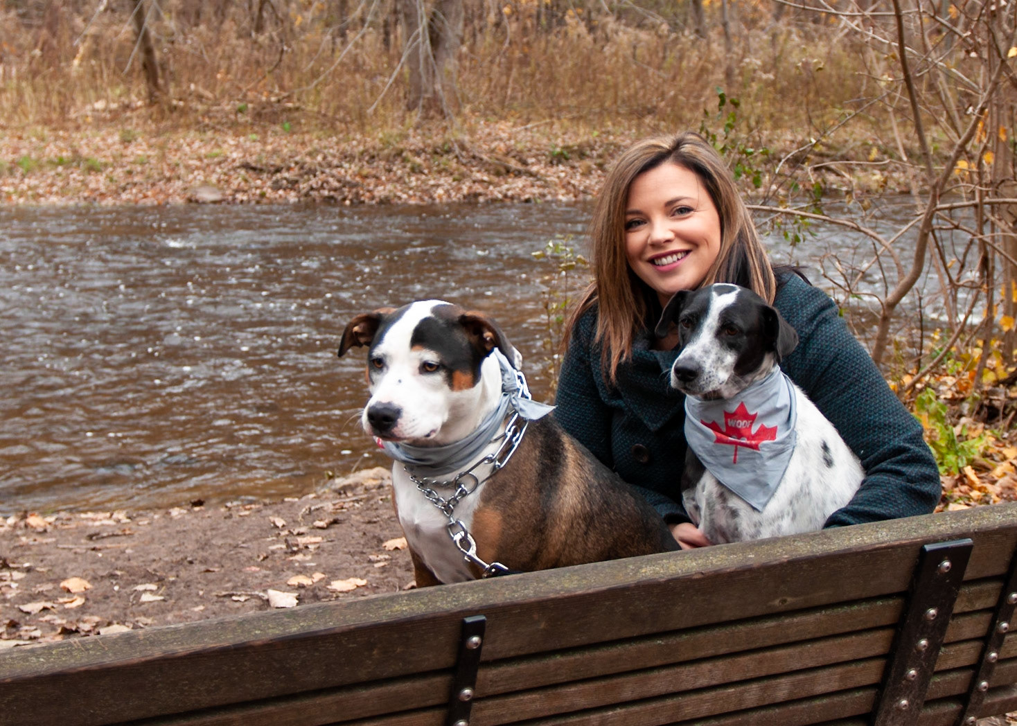 Amber with her dogs at Lowville Park