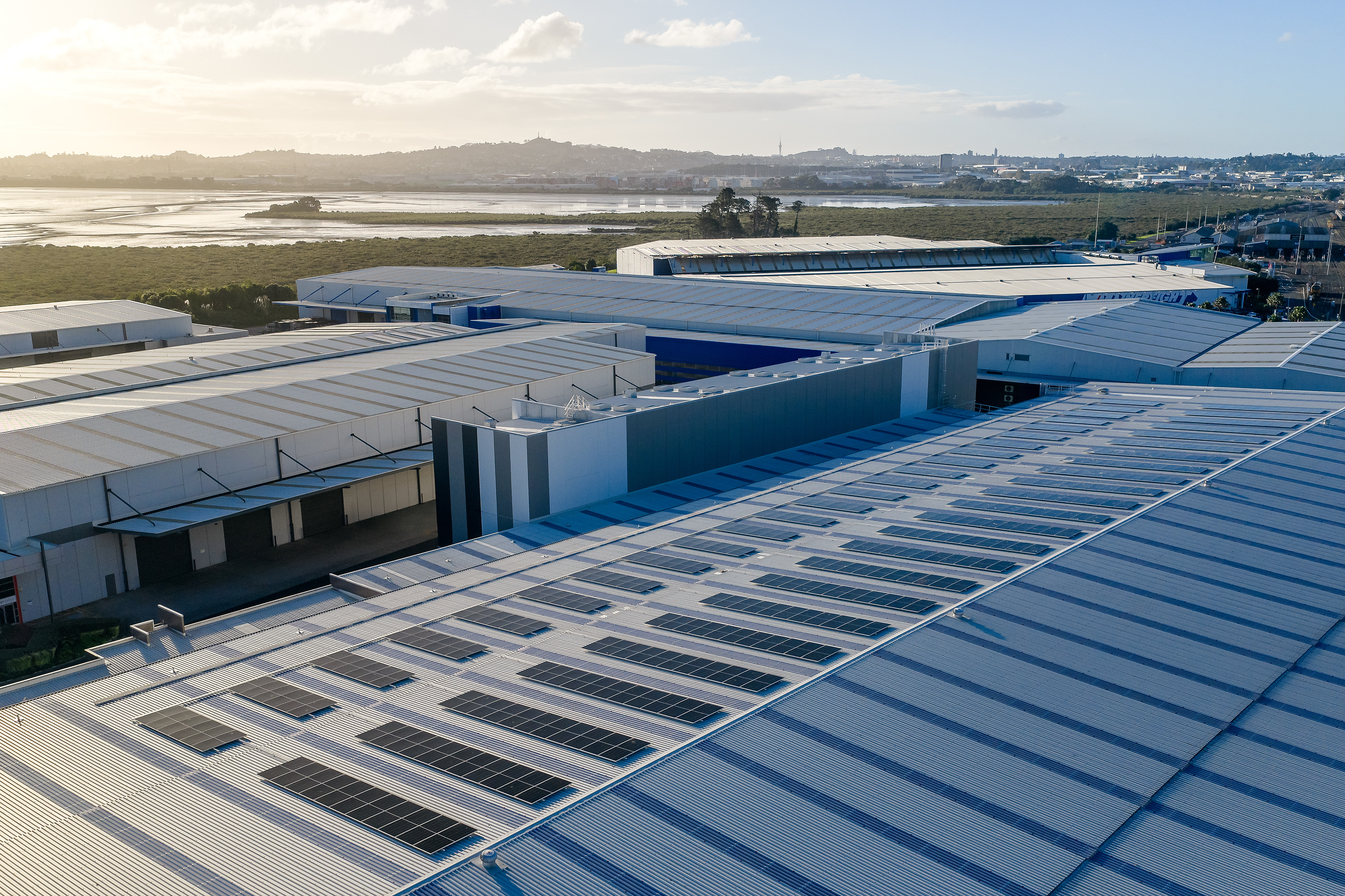 1. Rooftop solar panels on JKGL’s 6 Green Star commercial premises in Auckland