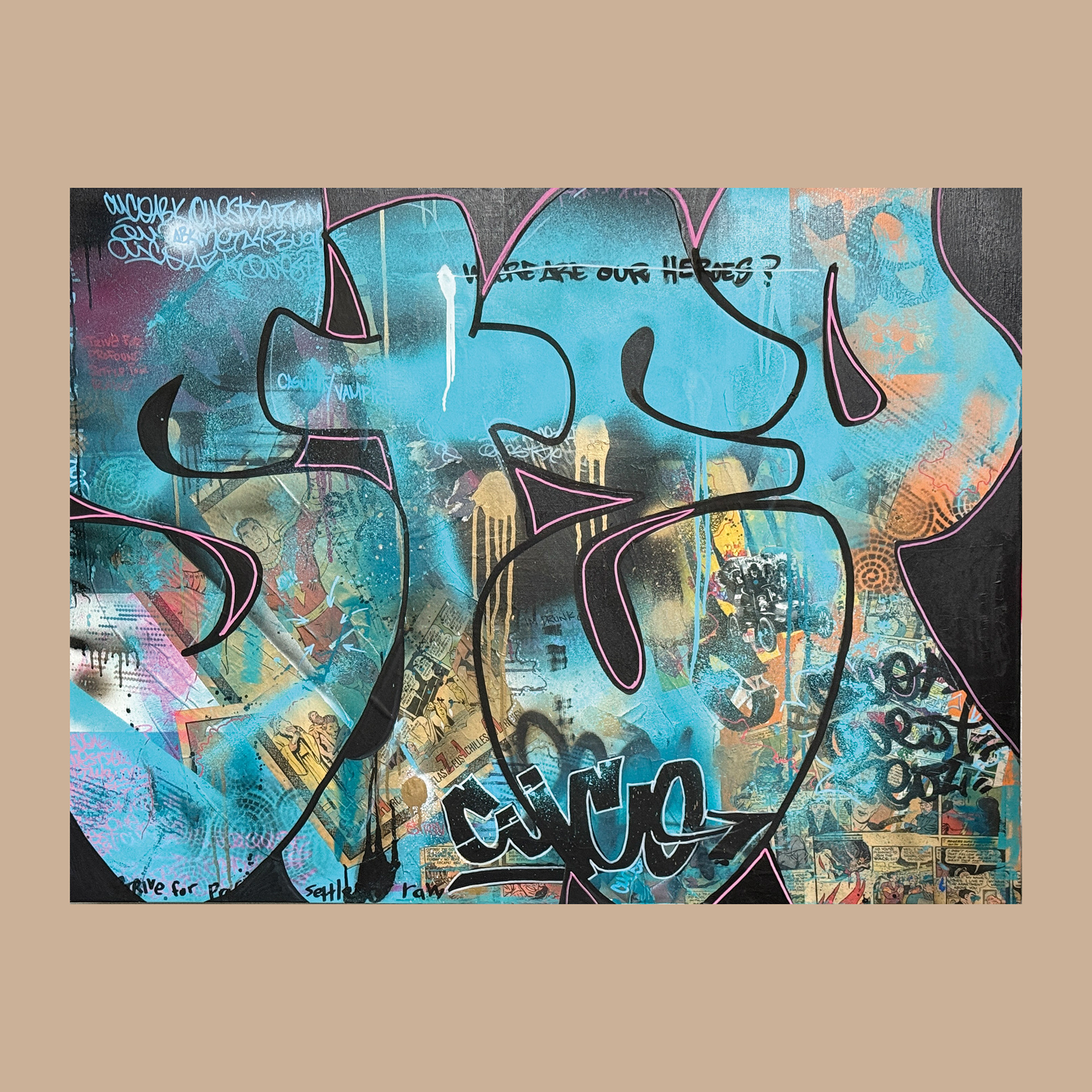 STEP acrylic, enamel Birko Ink