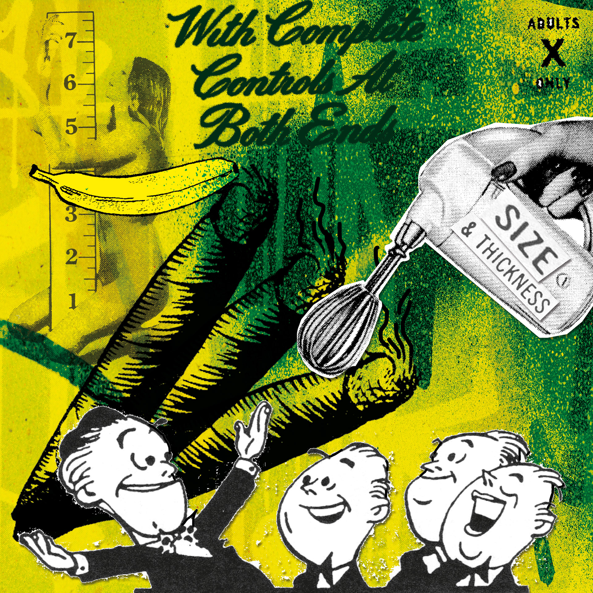 "Complete Control" acrylic, ink, enamel, collage