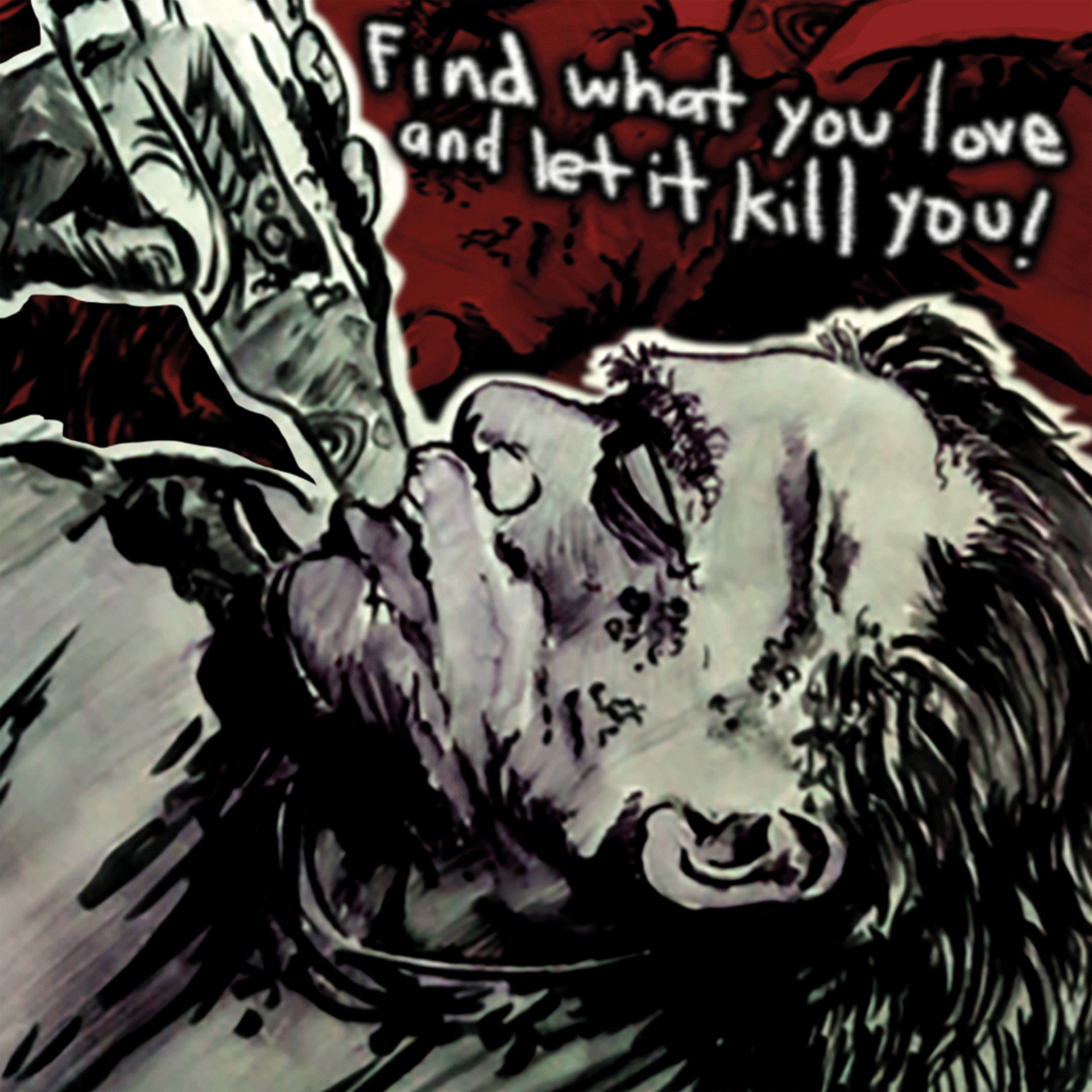 Bukowski - water color on vellum, ink